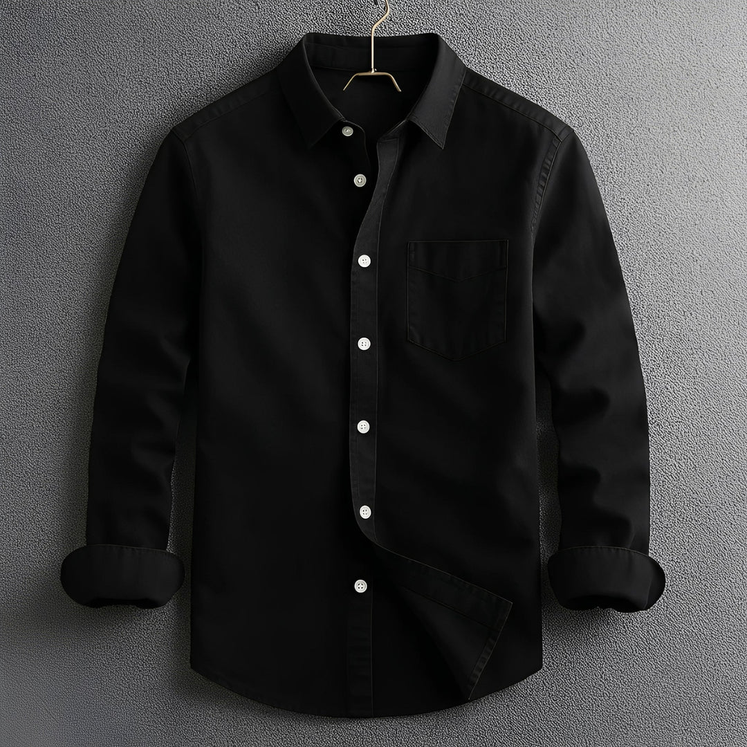 Comfortable men's modern fit casual shirt. Long-sleeve design for versatile everyday and office wear.
