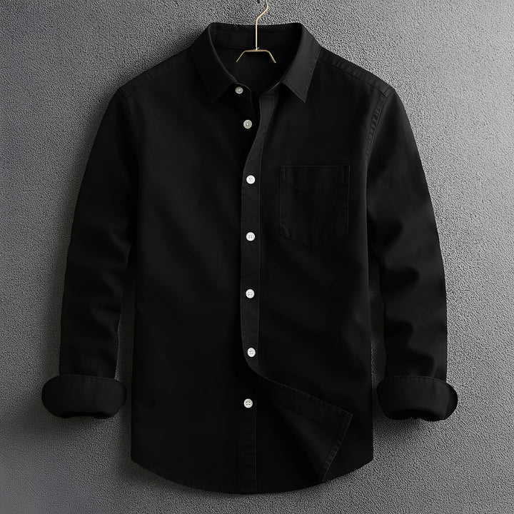 Comfortable men's modern fit casual shirt. Long-sleeve design for versatile everyday and office wear.