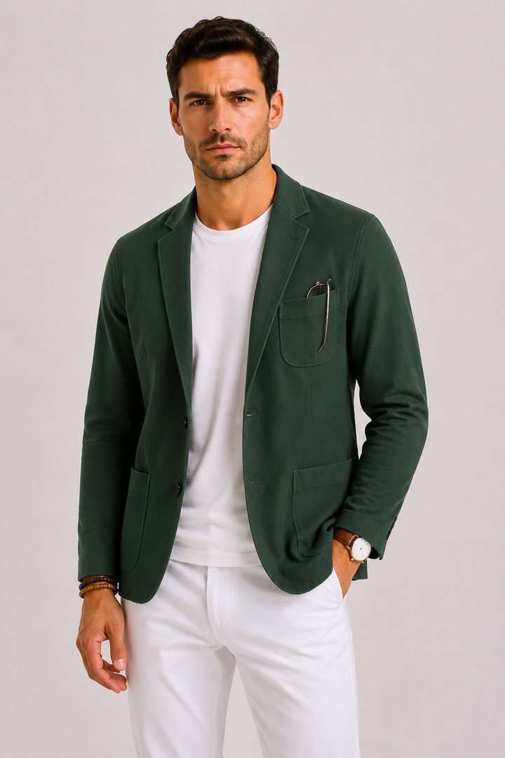 Men's sharp slim-fit blazer for smart casual, business wear, or a modern formal men's fashion statement.