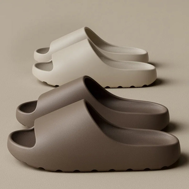 Lightweight men's comfort slip-on slippers; easy clean and versatile for modern casual footwear.