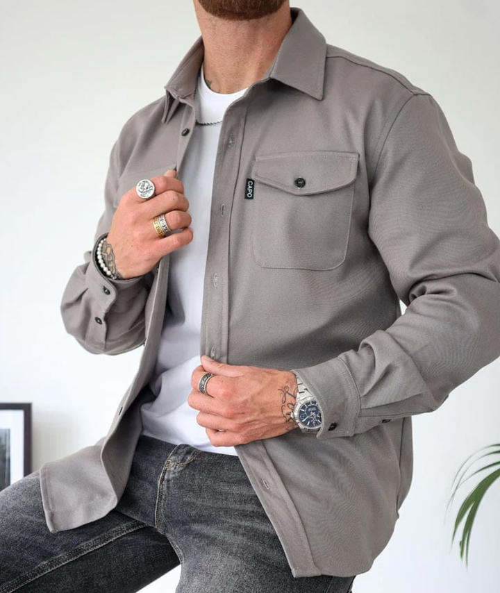 Elegant men's long sleeve dress shirt, offering a sophisticated and modern touch to men's fashion.