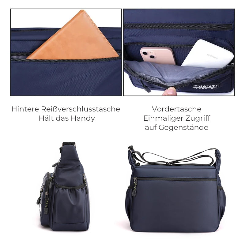 Lightweight men's travel bag: multi-pocket crossbody for secure, waterproof, daily essentials.