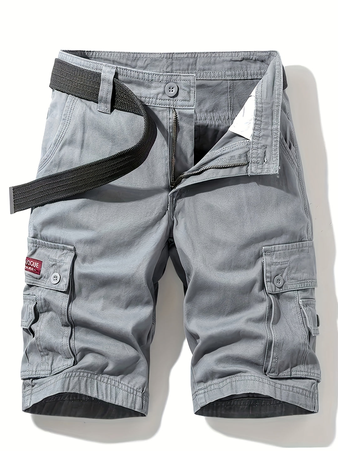 Men's multi-pocket utility cargo shorts for outdoor comfort & summer wear. Durable, relaxed fit.