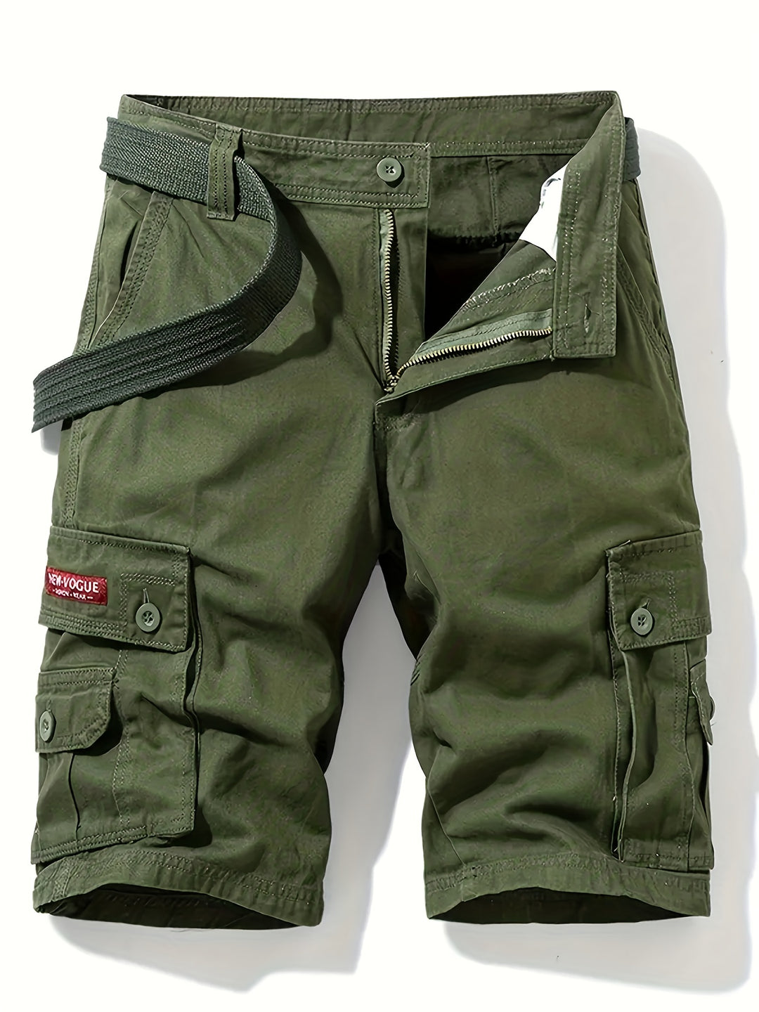 Comfortable men's relaxed-fit utility shorts, ideal for warm weather outdoor activities. Multi-pocket cargo design.