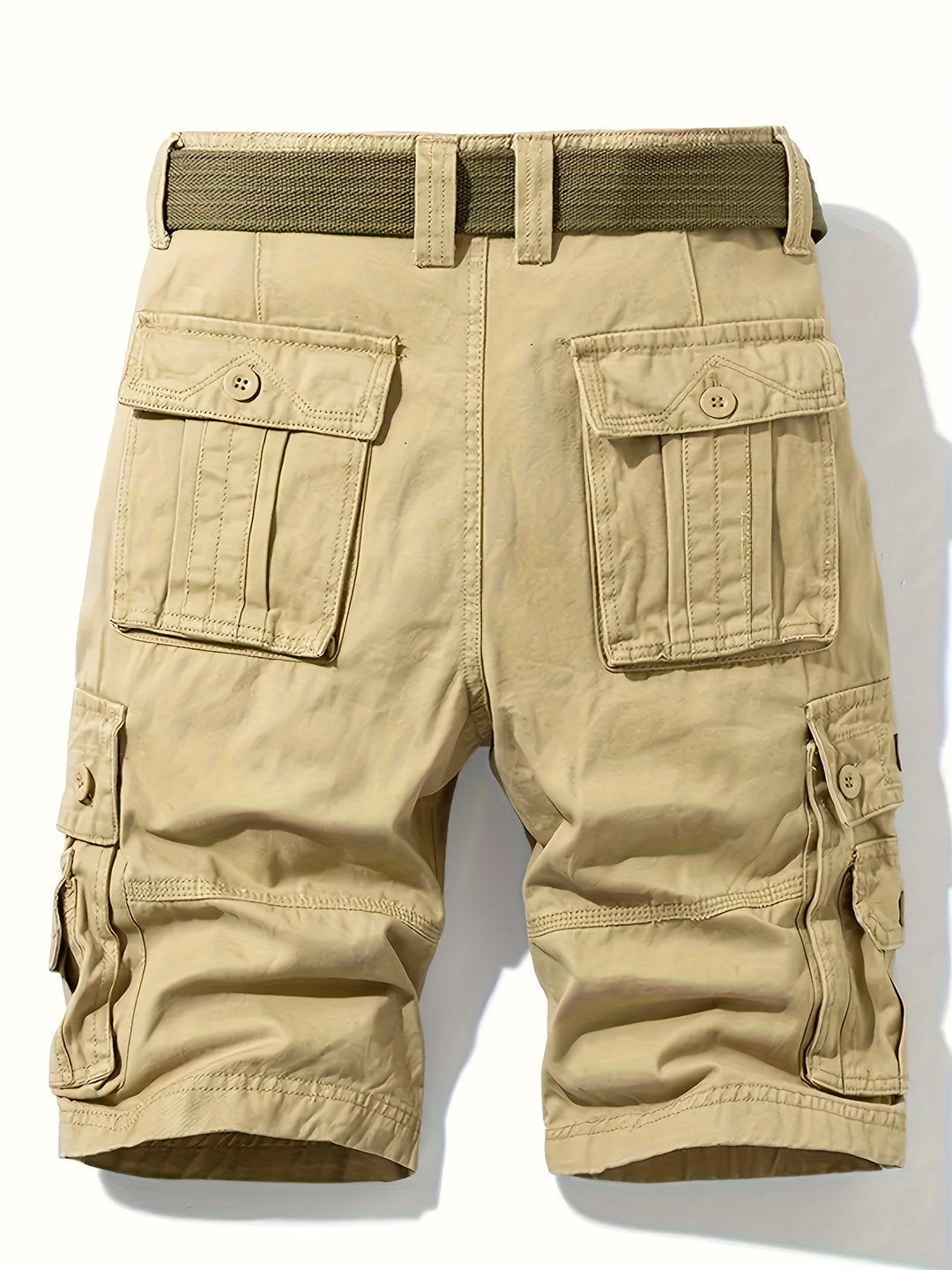 Rugged men's multi-pocket cargo shorts, built for outdoor durability & summer comfort. Versatile utility style.