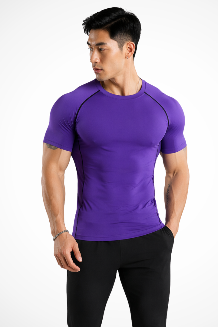 Men's slim fit muscle tee, a crew neck short sleeve shirt designed for a modern look.