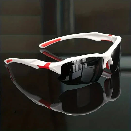 Lightweight men's polarized athletic sunglasses, ideal for running, cycling, and hiking performance.