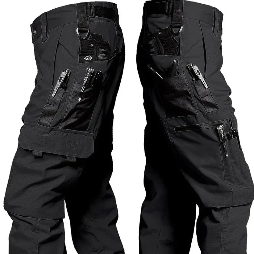 Durable Nikolai men's tactical cargo pants, ideal for outdoor wear & adventure. Features tough fabric & practical utility pockets.