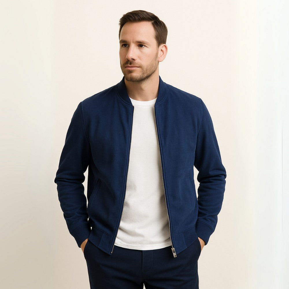 Timeless men's luxury style jacket, classic design with an old money feel. Elegant outerwear.
