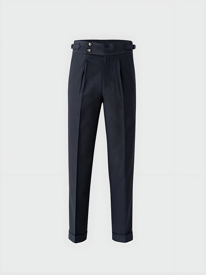 Men's Old Money Gurkha pants, timeless tailored design for classic menswear. High-waisted and pleated.