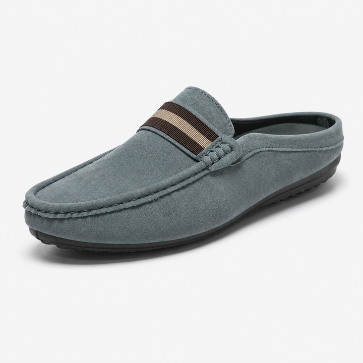 Easy-to-wear men's slip-on comfort loafers with an open heel for ultimate casual convenience.