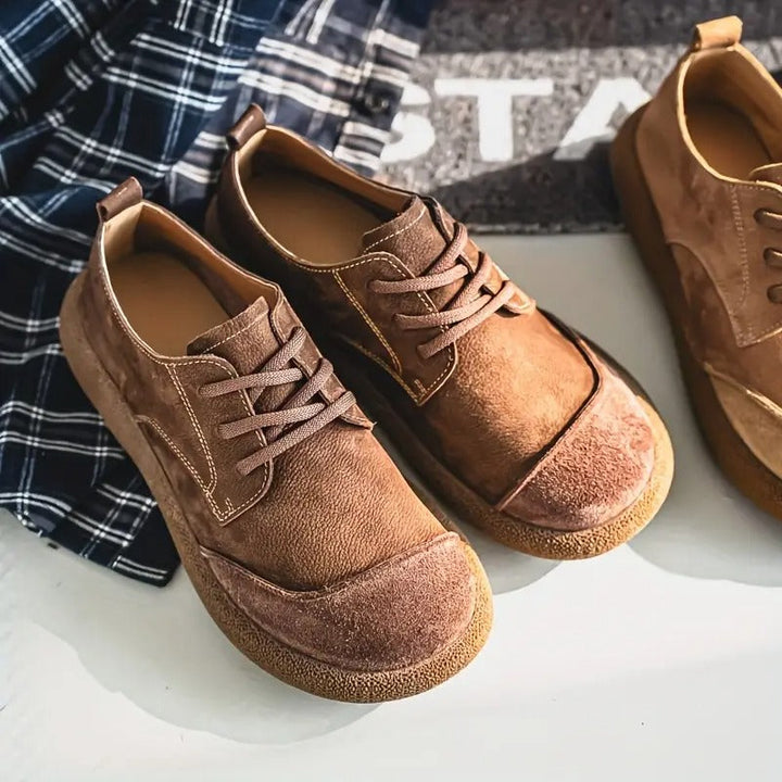 Supportive men's orthopaedic casual footwear, brown, designed for comfort & well-being.
