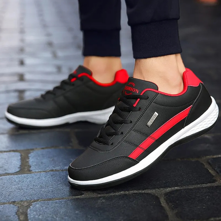 Lace-up men's comfort sneakers with orthopedic support, ideal for walking & daily casual style.