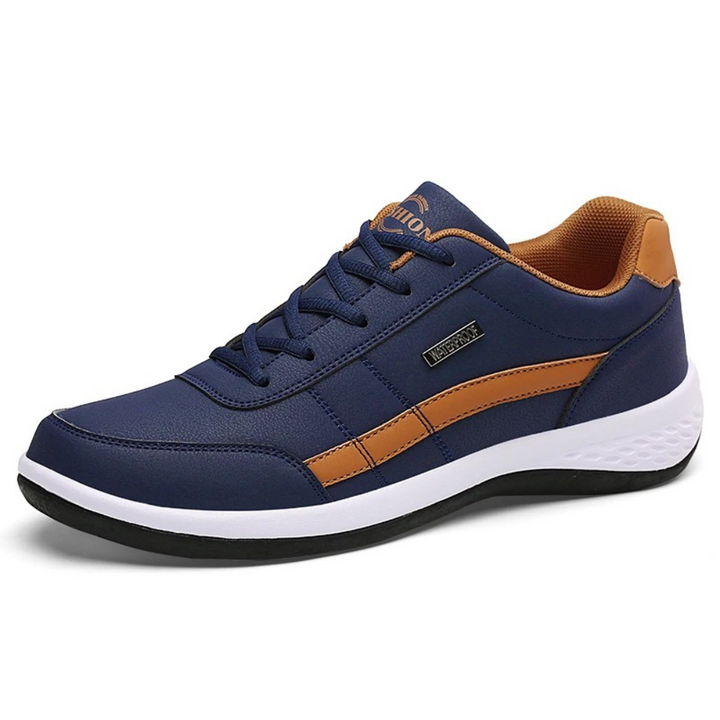 Modern mens lace-up balance sneakers, delivering orthopedic comfort for all-day daily wear.