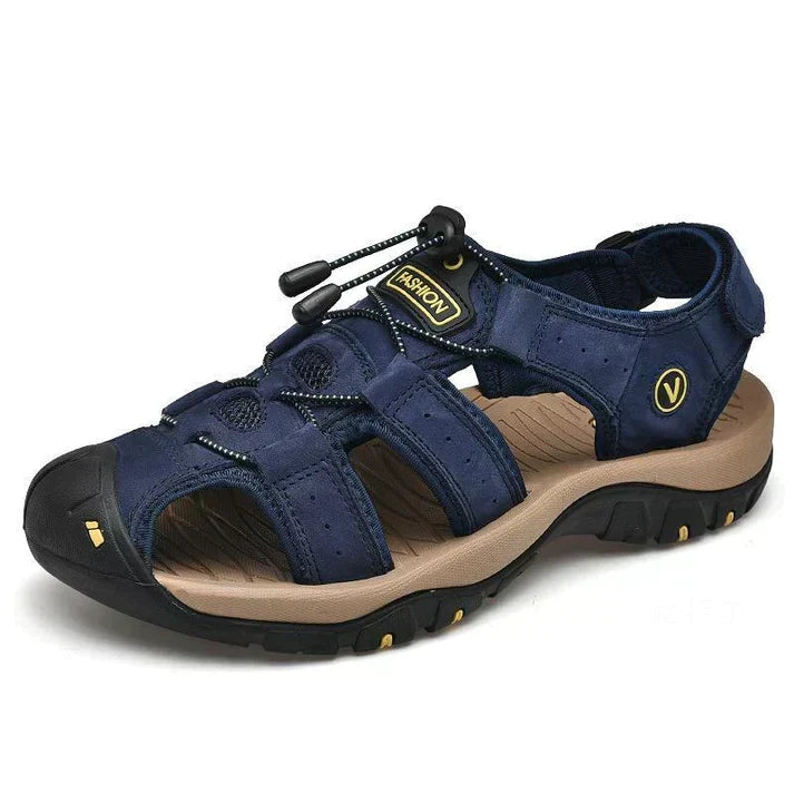 Comfortable men's orthopedic sandals, offering superior arch support for healthy, pain-free walking.