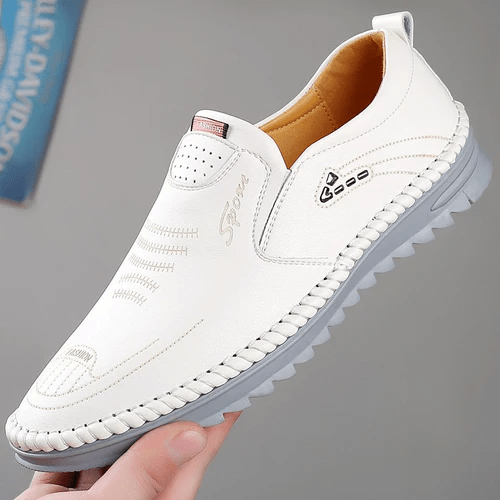 Black men's orthopedic casual shoes. Durable, supportive footwear designed for daily wear and foot pain relief.