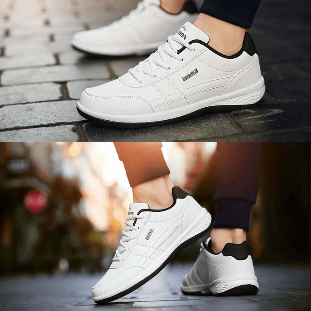 Casual men's footwear with orthopedic design, offering arch support and comfort.