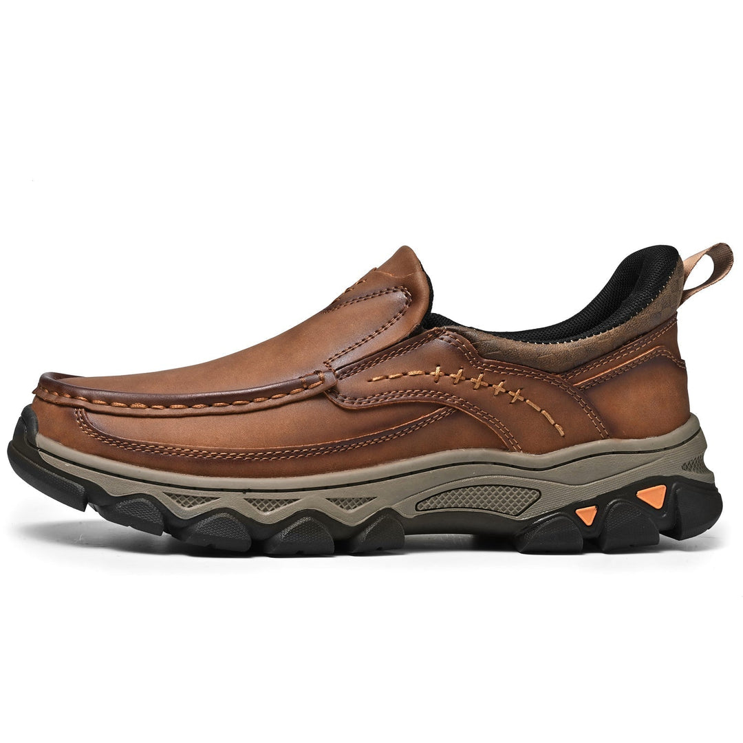 Everyday men's slip-on orthopedic shoes for walking, comfort, and foot support.