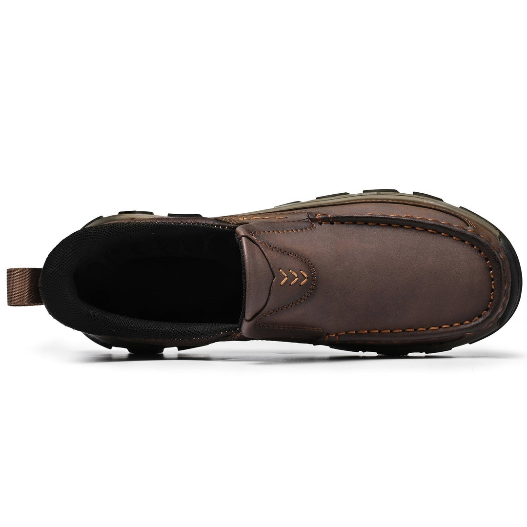 Men's casual footwear: orthopedic comfort slip-on walking shoes for pain relief.