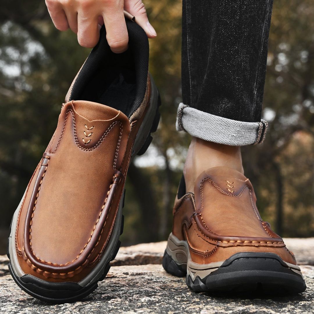 Orthopedic comfort slip-on walking shoes for men, perfect for daily support.