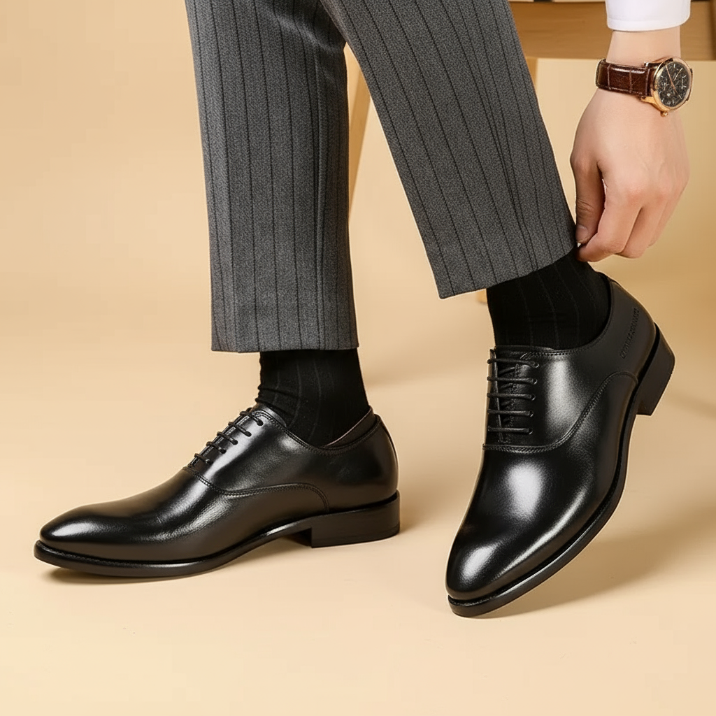 Smart casual men's orthopedic dress oxfords, ideal for business, formal, or daily comfort.