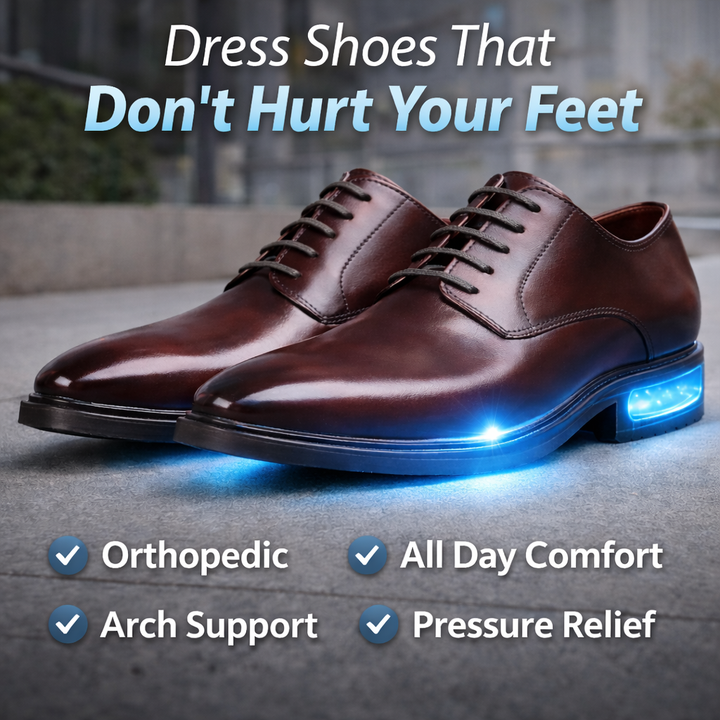 Versatile men's orthopedic oxford shoes for business casual, formal, and everyday comfort.