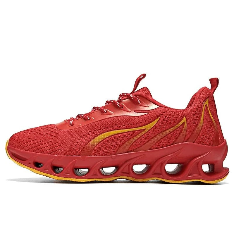 Lightweight men's athletic shoes with orthopedic support, perfect for running & walking fitness.