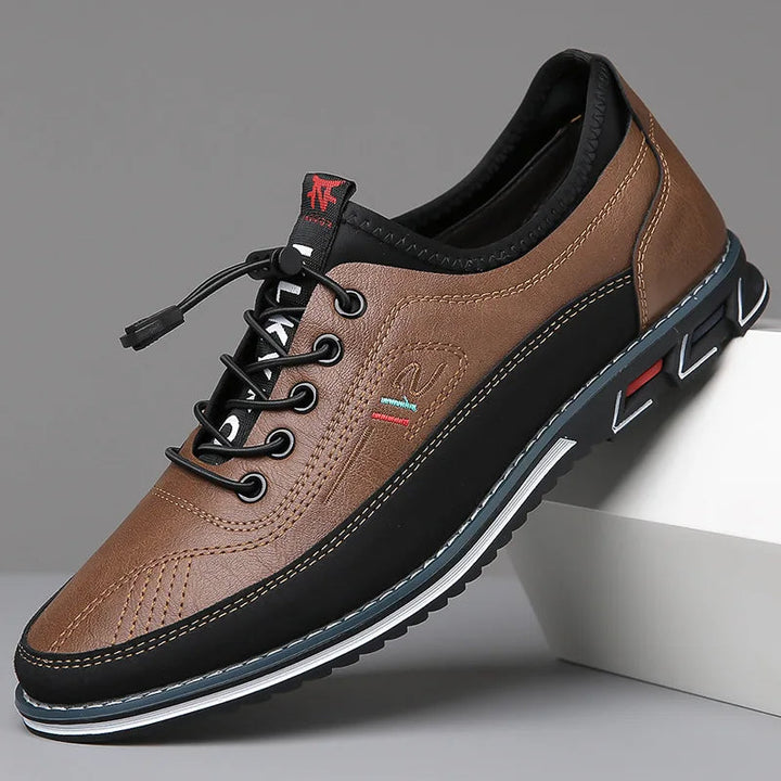 Stylish men's orthopedic walking shoes, perfect for everyday wear with supportive arch and cushioned comfort.