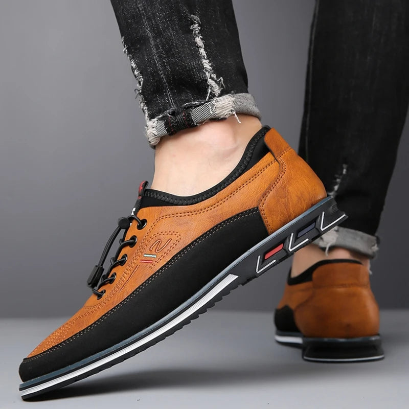 Men's stylish orthopedic shoes with arch support, cushioned comfort, and non-slip soles for everyday walking.