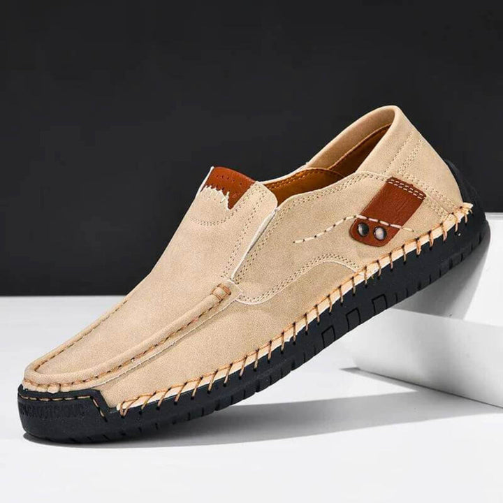 Men's orthopedic slip-on shoes with arch support, perfect for comfort & daily walking.