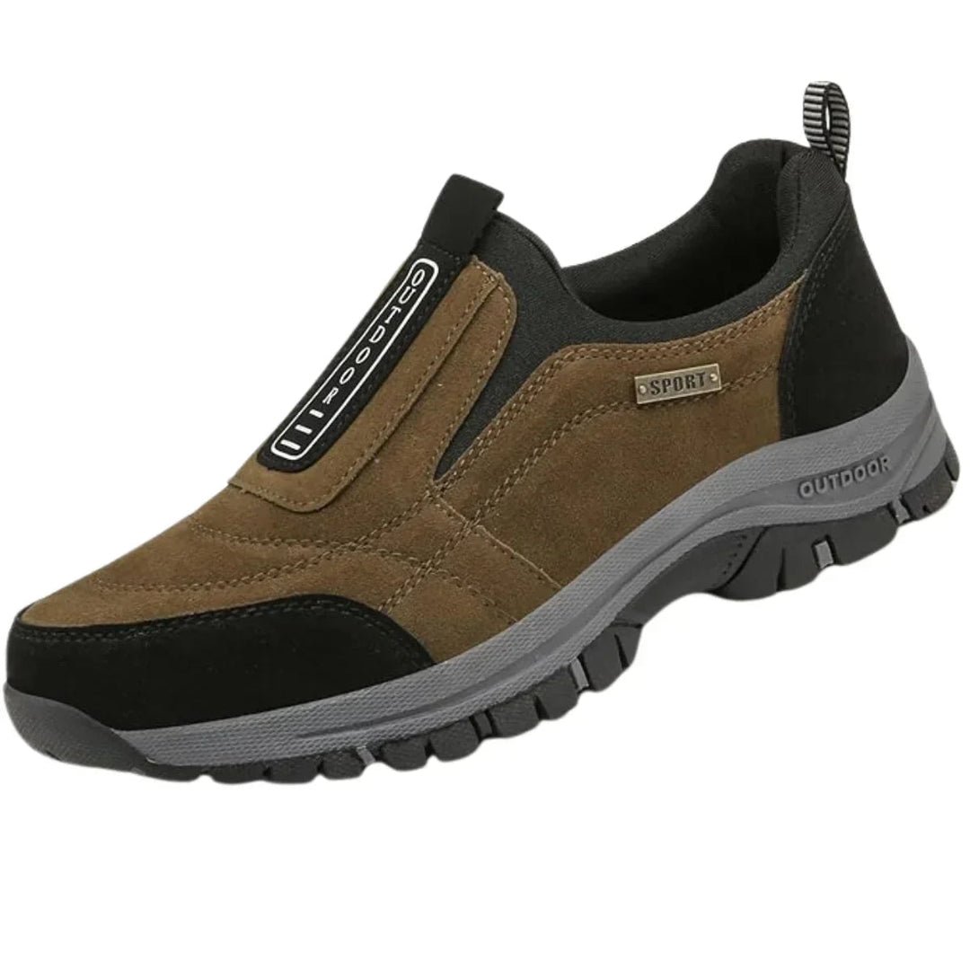 Casual men's orthopedic slip-ons designed for maximum comfort, excellent traction, and easy wear.