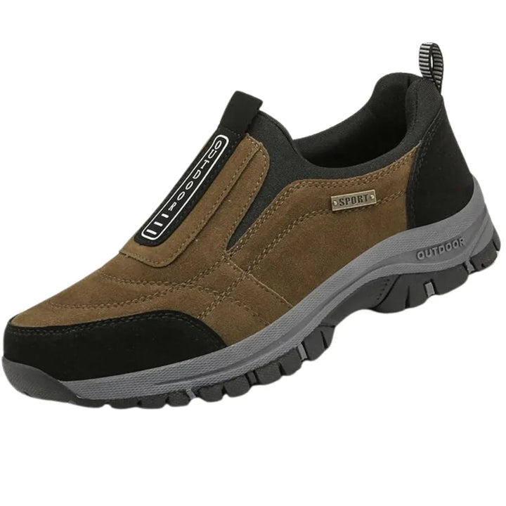 Casual men's orthopedic slip-ons designed for maximum comfort, excellent traction, and easy wear.