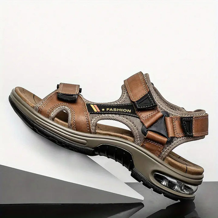 Men's orthopedic sport sandals with adjustable straps & air cushion sole for ultimate comfort and foot support.