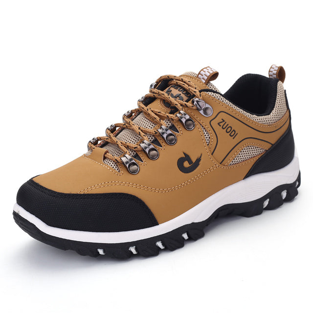 Comfortable men's orthopedic walking shoes with breathable mesh, ideal for all-season outdoor activities.
