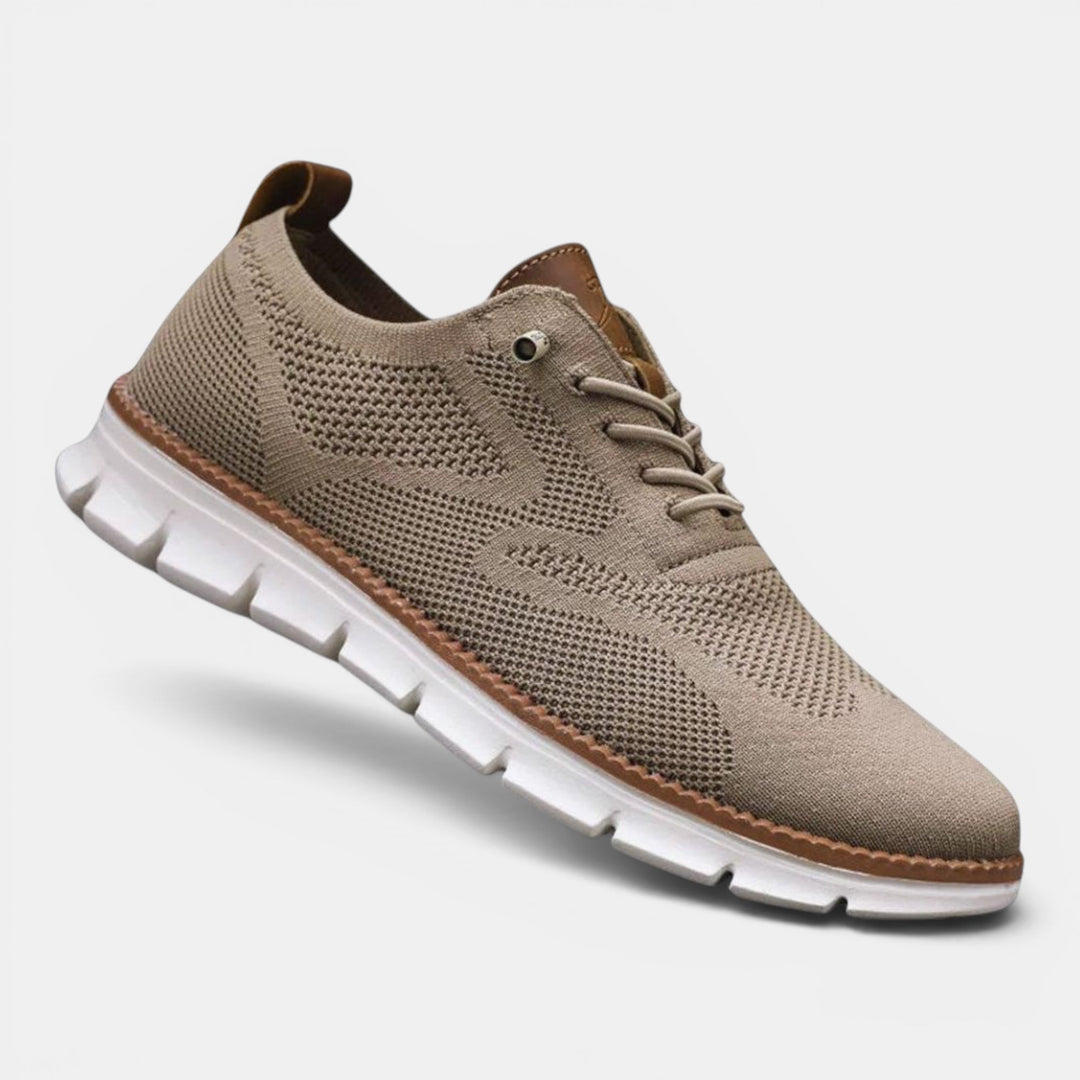 Men's casual walking shoes, blending modern men's fashion with essential orthopedic features.