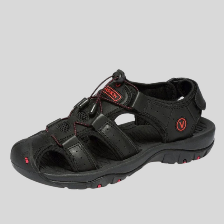 Versatile men's outdoor sandals with superior grip for hiking trails & water readiness.