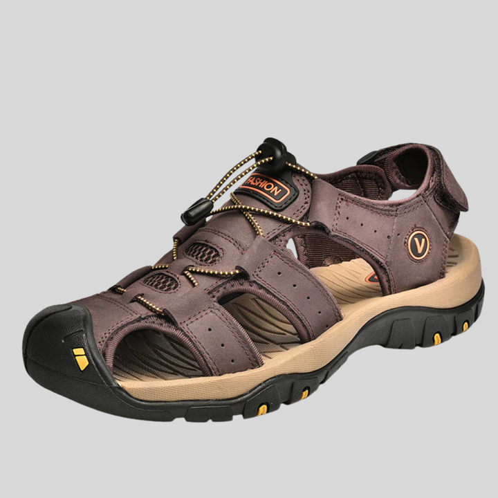 Men's summer adventure sandals, quick-dry water shoes with reliable grip for outdoor trails.