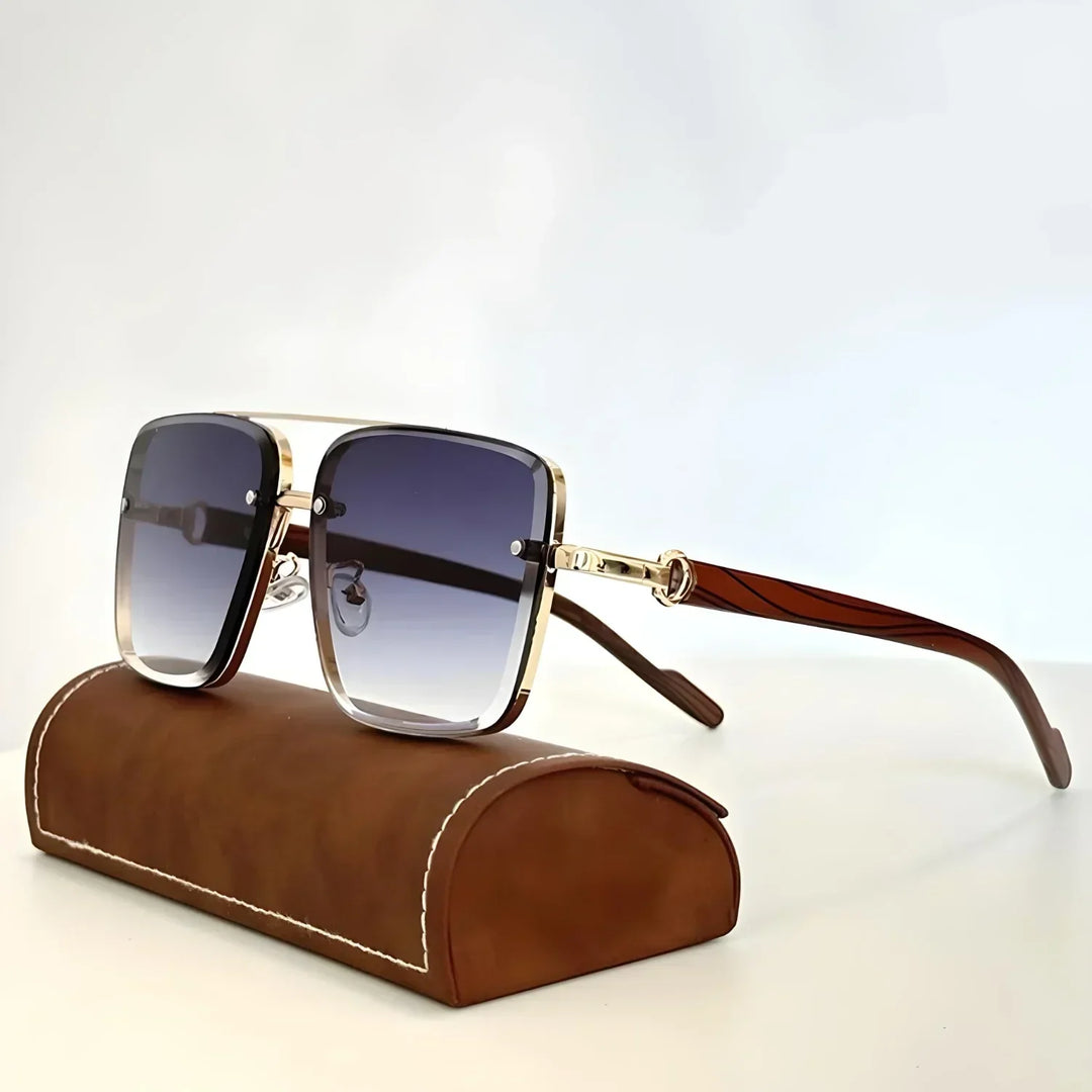 Oversized aviator sunglasses for men with UV400 protection and trendy gradient lenses.