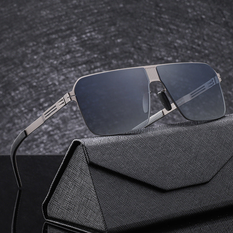 Men's oversized fashion shield sunglasses with UV protection for trendy outdoor style.