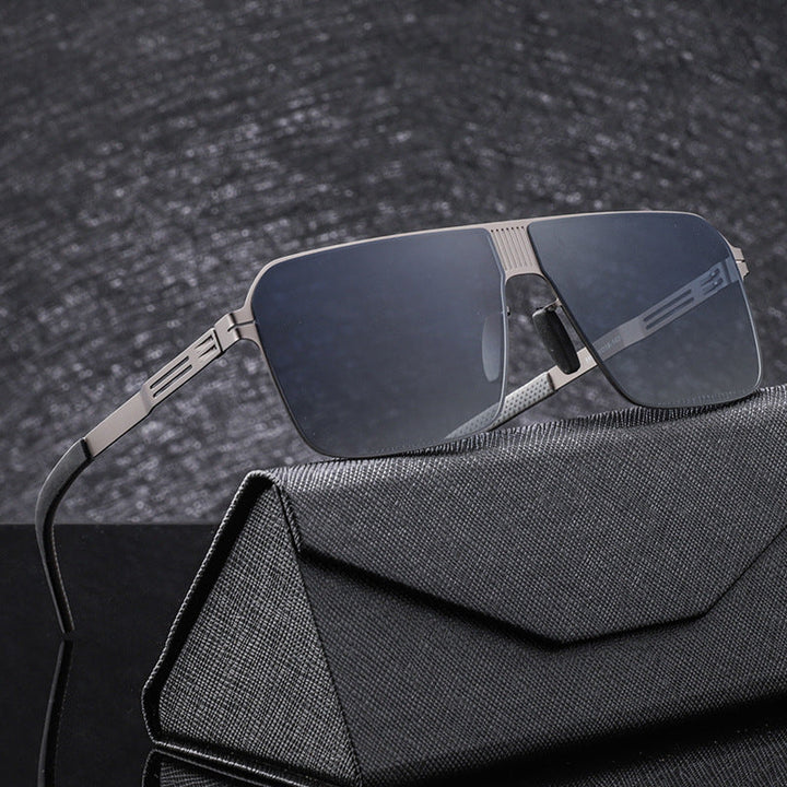 Men's oversized fashion shield sunglasses with UV protection for trendy outdoor style.