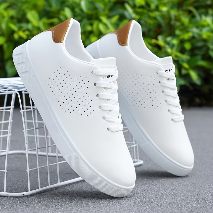 Comfortable men's perforated sneakers for everyday wear, city walking, and travel.