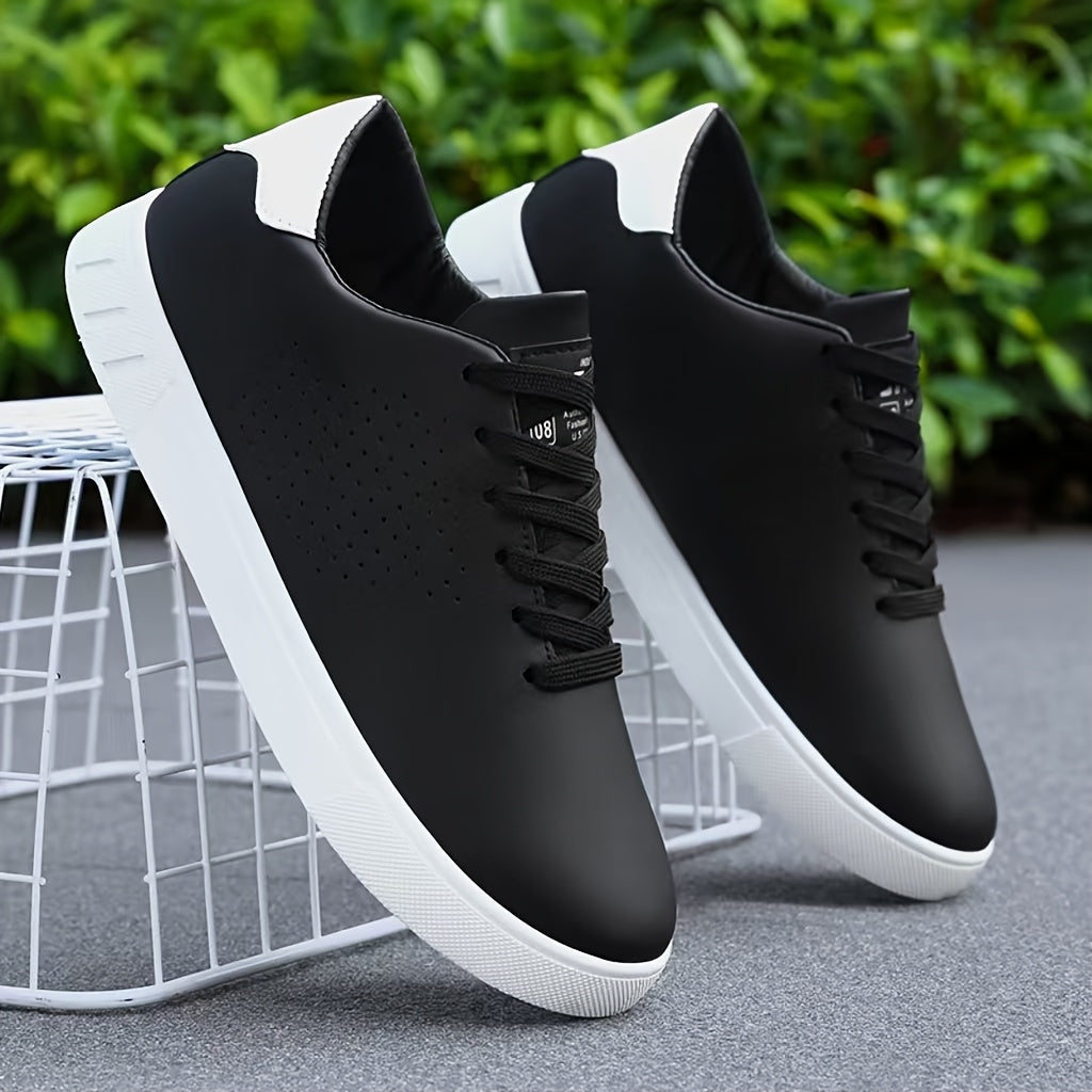 Lace-up men's perforated sneakers with breathable design. Great for comfortable city exploration & travel.