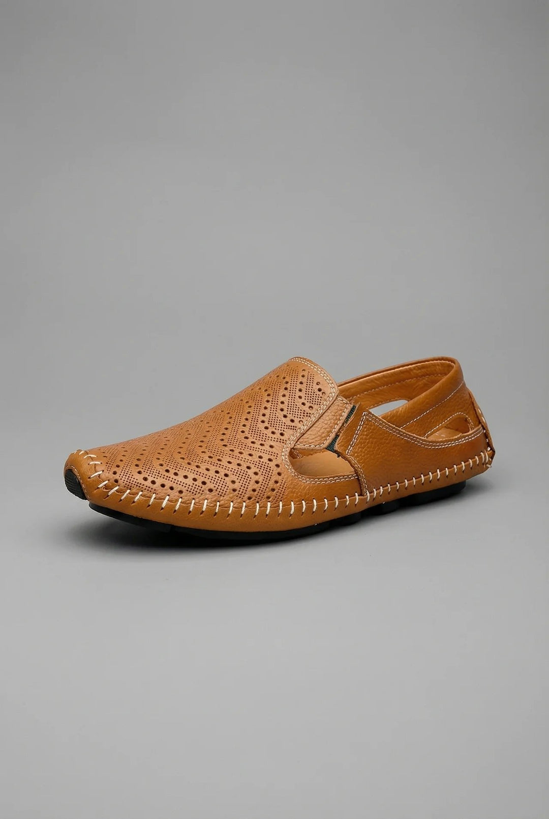 Comfortable men's perforated slip-on driving shoes for everyday wear & breathable casual style.
