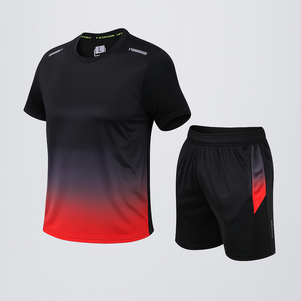 Stylish men's two-piece activewear set: performance jacket & joggers for track, gym, or everyday comfort.