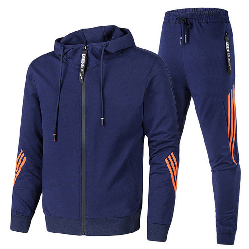 Men's ultimate comfort tracksuit set for loungewear or casual outfits. Stylish two-piece activewear.