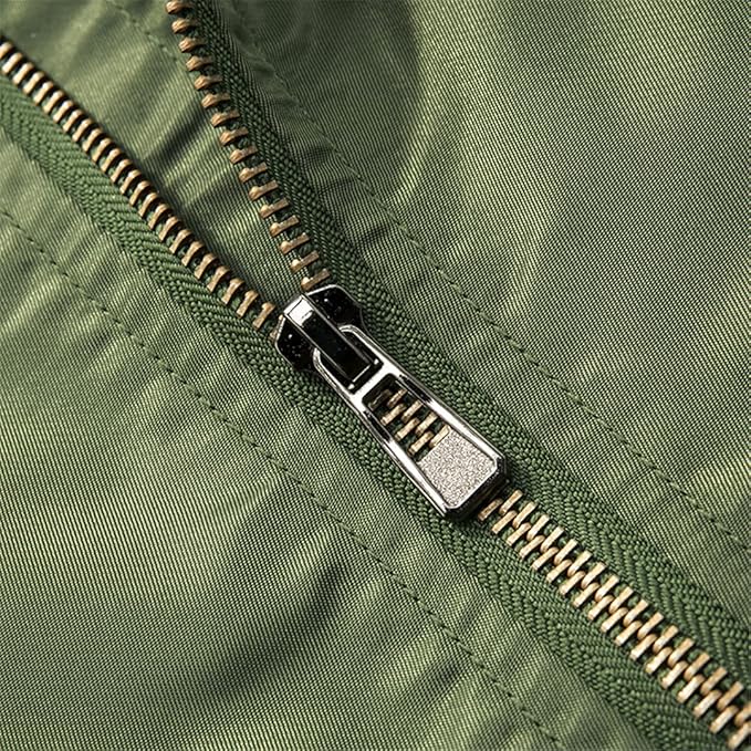 Warm men's zip-up bomber jacket in classic pilot style. Essential autumn & winter fashion outerwear.