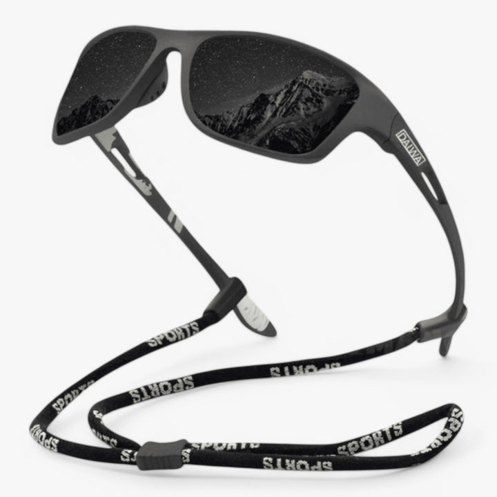Stylish men's polarized sports sunglasses with UV400 protection, perfect for cycling, running & active wear.