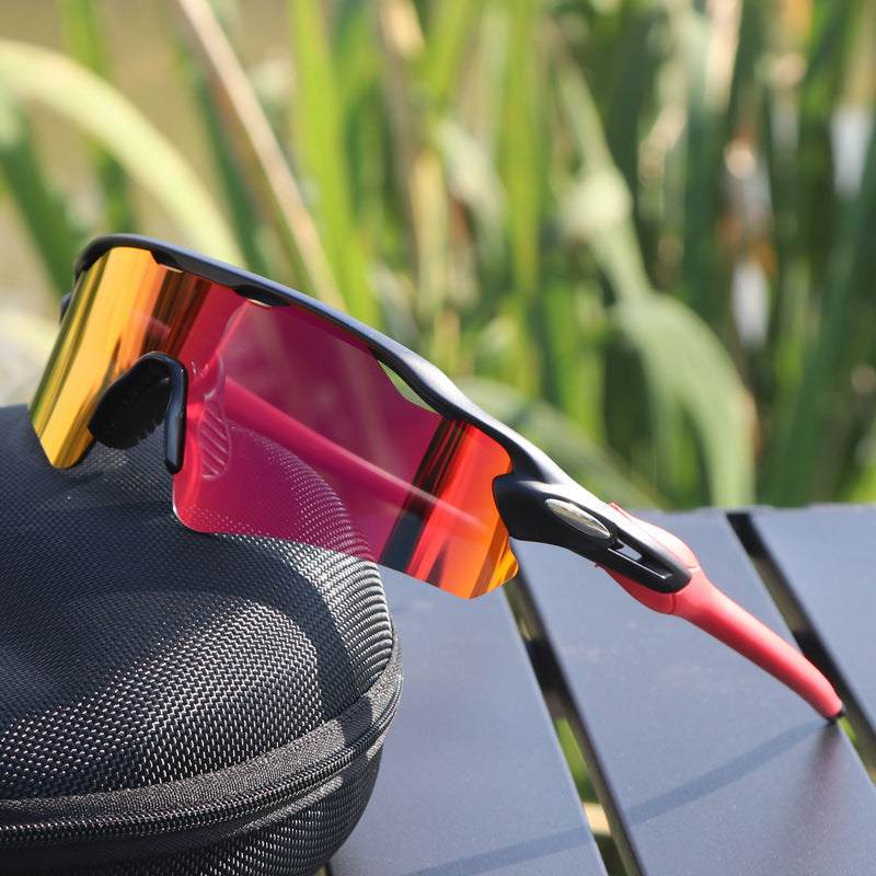 Lightweight men's polarized sunglasses providing superior UV protection for clear vision during driving and outdoor sports.