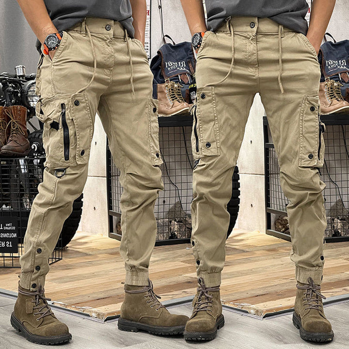 Men's premium multi-pocket cargo trousers, ideal for casual wear & utility. Durable and stylish men's fashion bottoms.