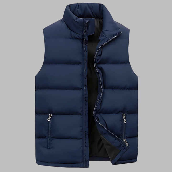 Stylish men's quilted gilet, a premium sleeveless jacket bodywarmer for autumn and winter casual fashion.